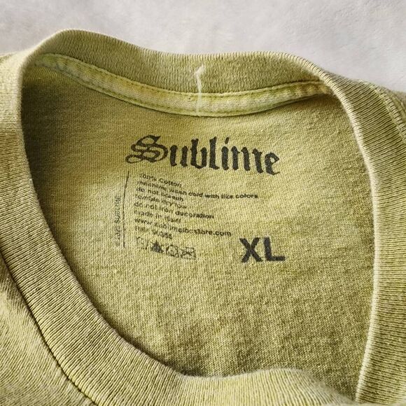 Sublime Green Tshirt With Graphics Size XL - Picture 4 of 5